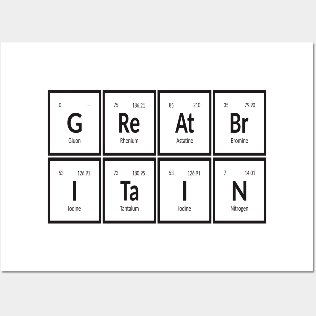 Great Britain Table of Elements Wall Art by SupixIUM